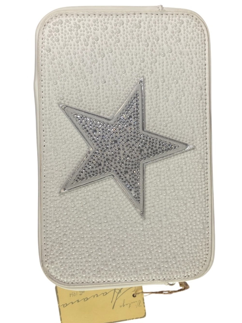 Vintage Havana Silver Star-Embellished Ivory Crossbody Bag by Vintage Havana